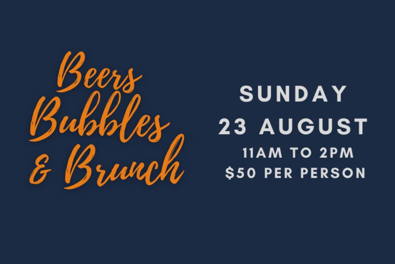 Beers Bubbles & Brunch: Sunday, 23 August 2020